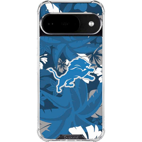 NFL Detroit Lions Tropical Print Google Pixel 10 Clear Case